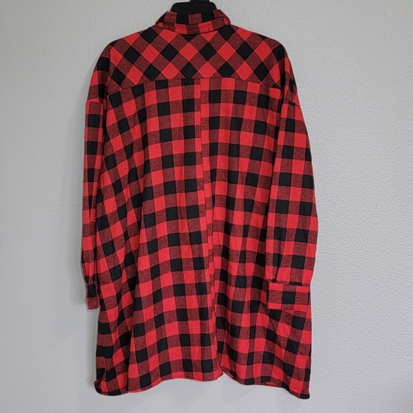 CUPCAKE COUTURE HYFVE  OVERSIZED FLANNEL TUNIC/SIZE M. - Picture 3 of 13